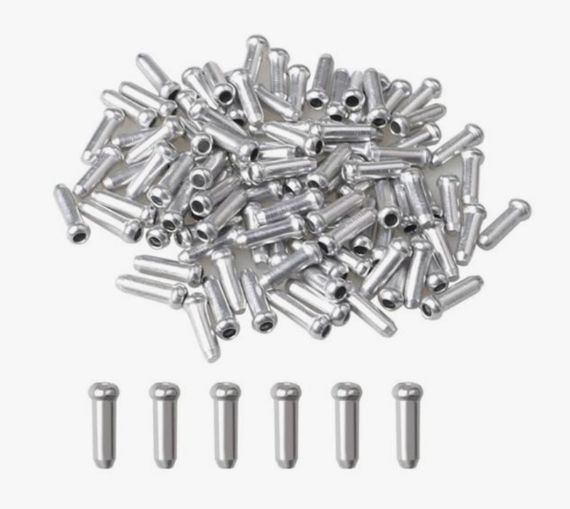 Троса наконечник 2мм, алюминий, 500 шт. в бутылочке