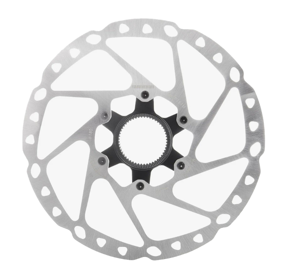 Тормозной диск (ротор) со стопорным кольцом, 203мм, внешние шлицы, SM-RT64, SHIMANO