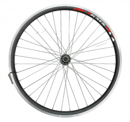 Колесо в сборе R27,5 заднее, V-brake, эксцентрик, трещетка, двойной, на пром.подшипнике, 36 отв, KMS