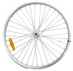 Колесо в сборе R26 переднее, V-brake, гайка, двойной, 36отв (для дорожного велосипеда)
