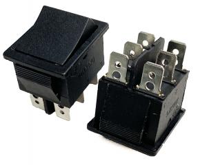 Переключатель черный без подстветки KCD2 ON-OFF (6A/250VAC) 6P