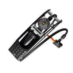 Насос велосипедный (с манометром), ножной, авто ниппель,8 бар, сталь, FP-0902A