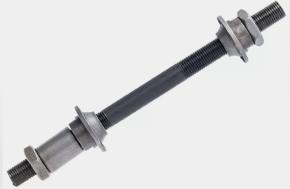 Ось задняя MTB 3/8х180 чёрная конус с пыльником, на гайках Shunfeng