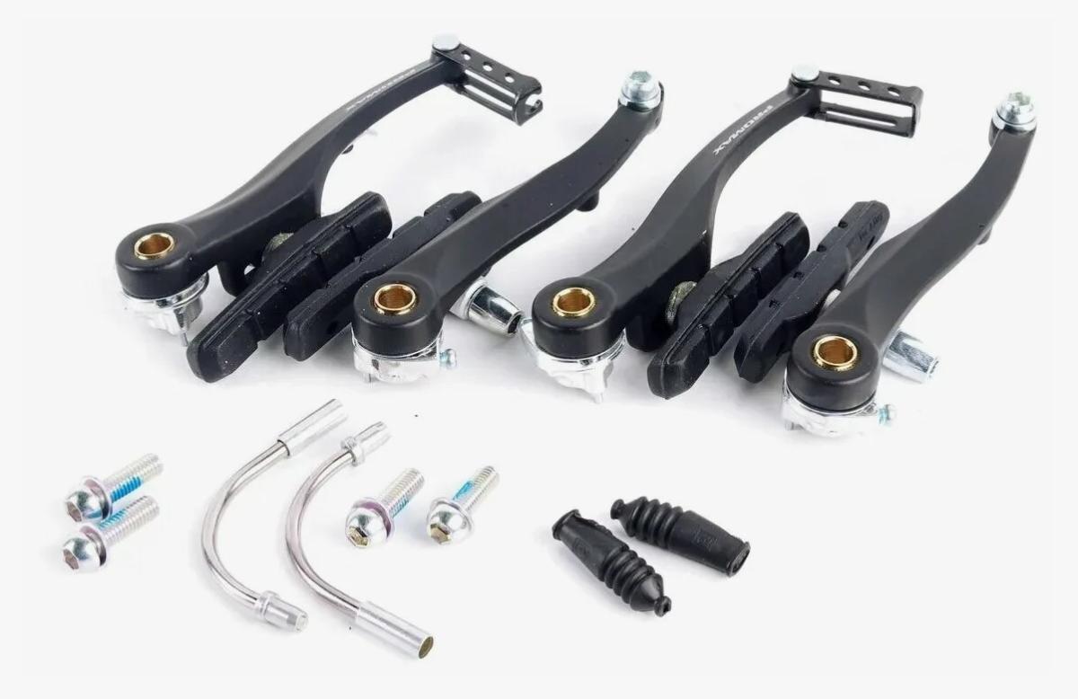 Комплект ободных тормозов (передний и задний), рычаг 110мм, колодки 60мм, 286 842, Rush Hour