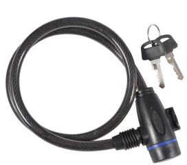Велозамок тросовый 10х800 мм, на ключ 101.111