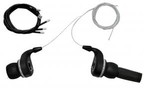 Шифтеры (grip-shift), комплект 3х8 скоростей с грипсами, левый+правый, Index