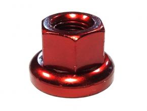 Гайка M-FXS для оси Fix Gear, закалённая сталь, M9X1.0, L:14.6мм, красная