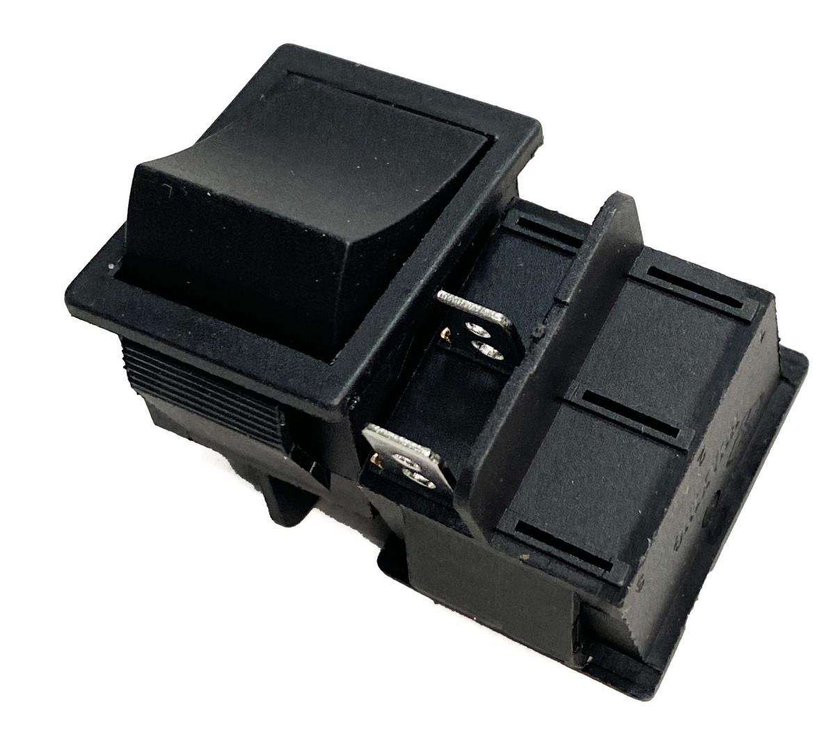 Переключатель черный без подстветки KCD2-02 ON-OFF (16A/250VAC) 2P