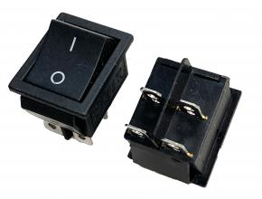 Переключатель черный без подстветки KCD4 ON-OFF (16A/250VAC) 4P